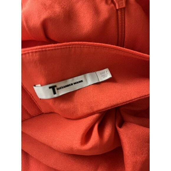 T by Alexander Wang Exposed Back Crepe Orange Maxi Dress 4 - Picture 8 of 9